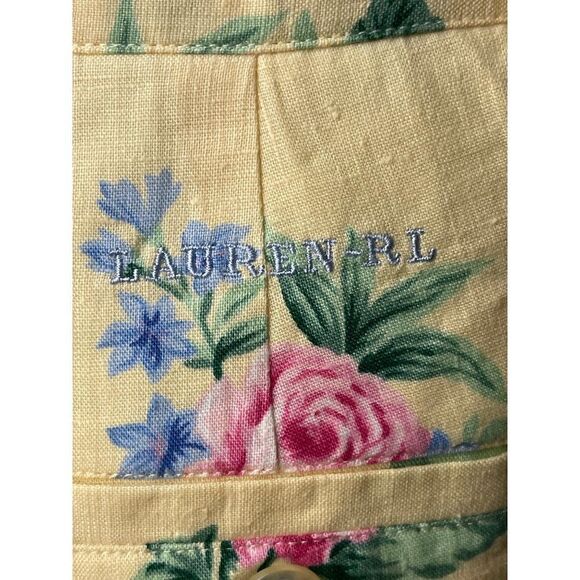 LAUREN Ralph Lauren Petite Linen Multicolored Floral Shorts Size 6P - Picture 5 of 11